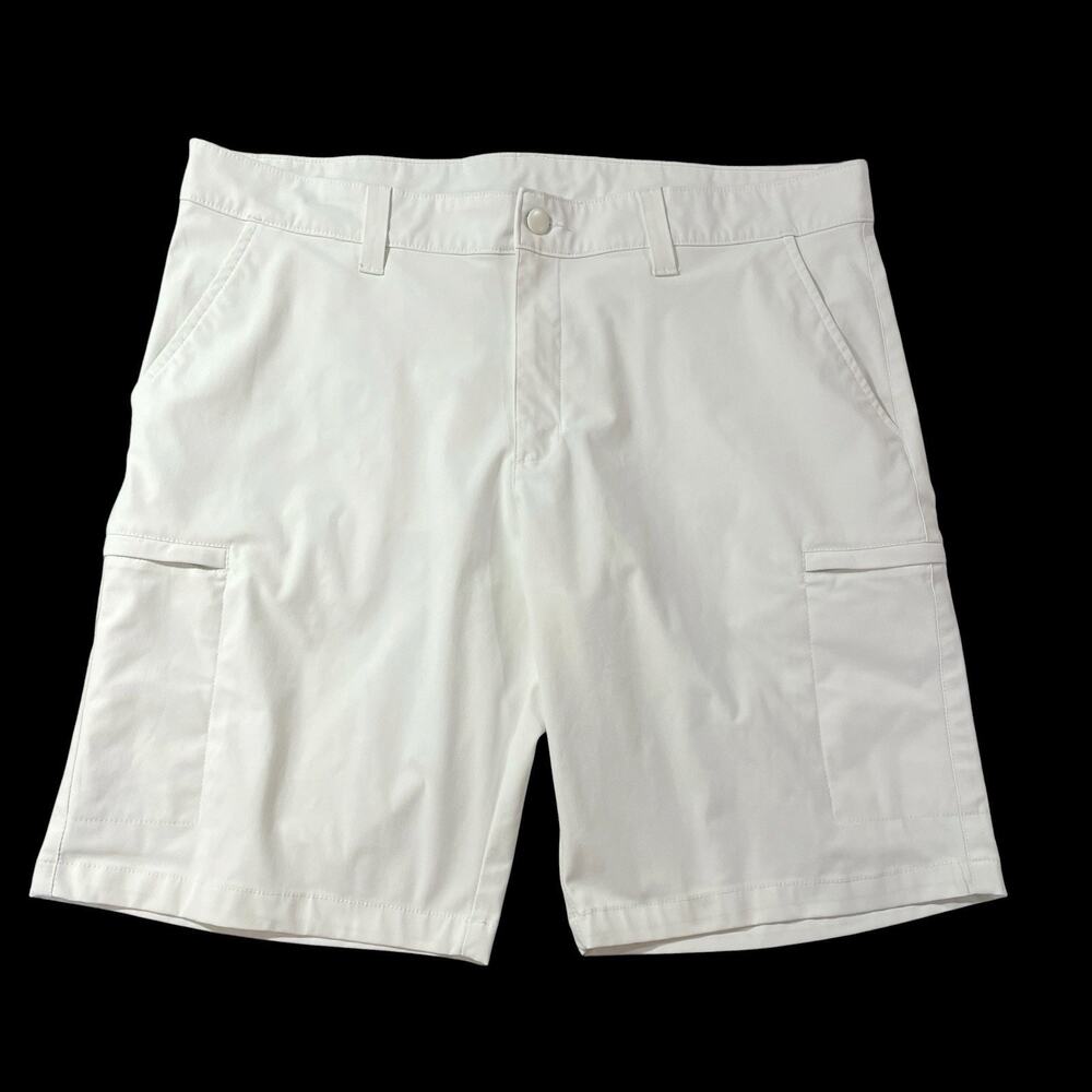 Willit Golf Cargo Shorts Men's Fits 38 (35 Tag) White Zip Mesh-Lined Pockets